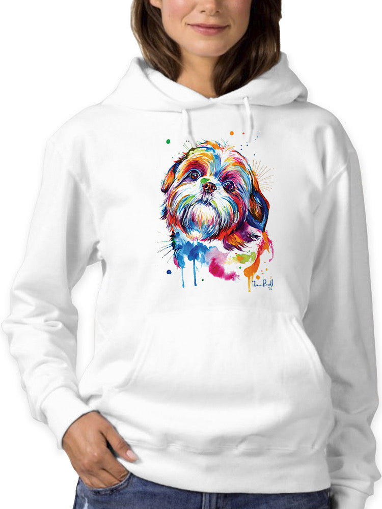 Colorful Shih Tzu Dog Hoodie or Sweatshirt -Weekday Best Designs