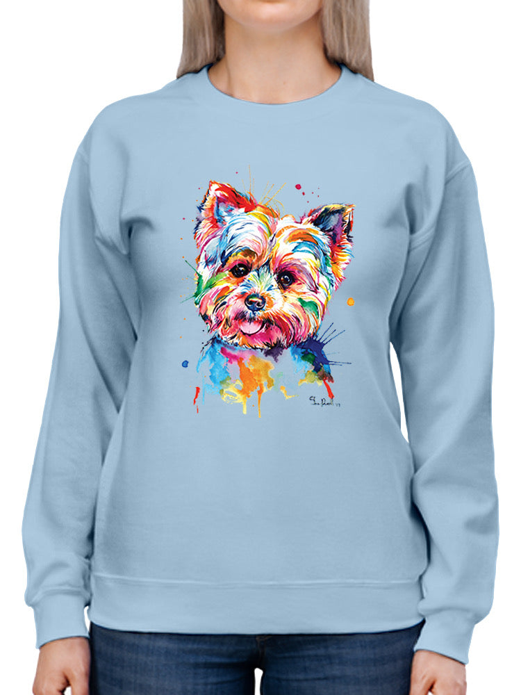 Colorful Yorkshire Terrier Sweatshirt -Weekday Best Designs