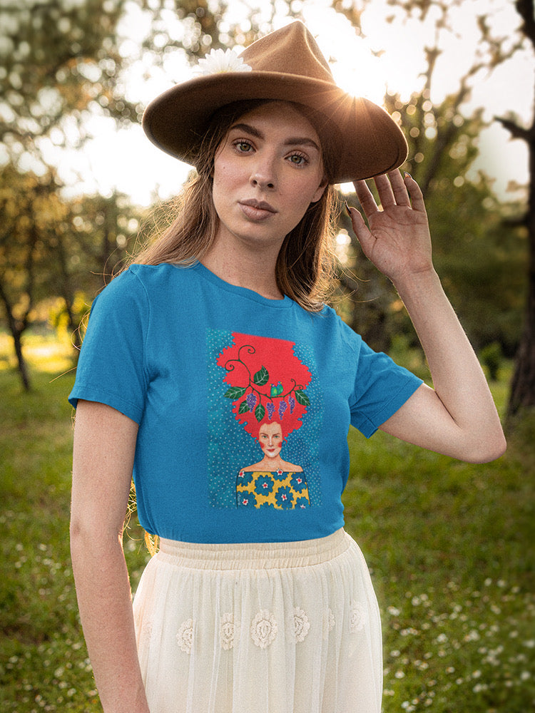Fiery Haired Woman T-shirt -Hulya Ozdemir Designs