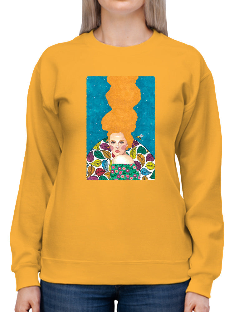 Blond Woman Sweatshirt -Hulya Ozdemir Designs