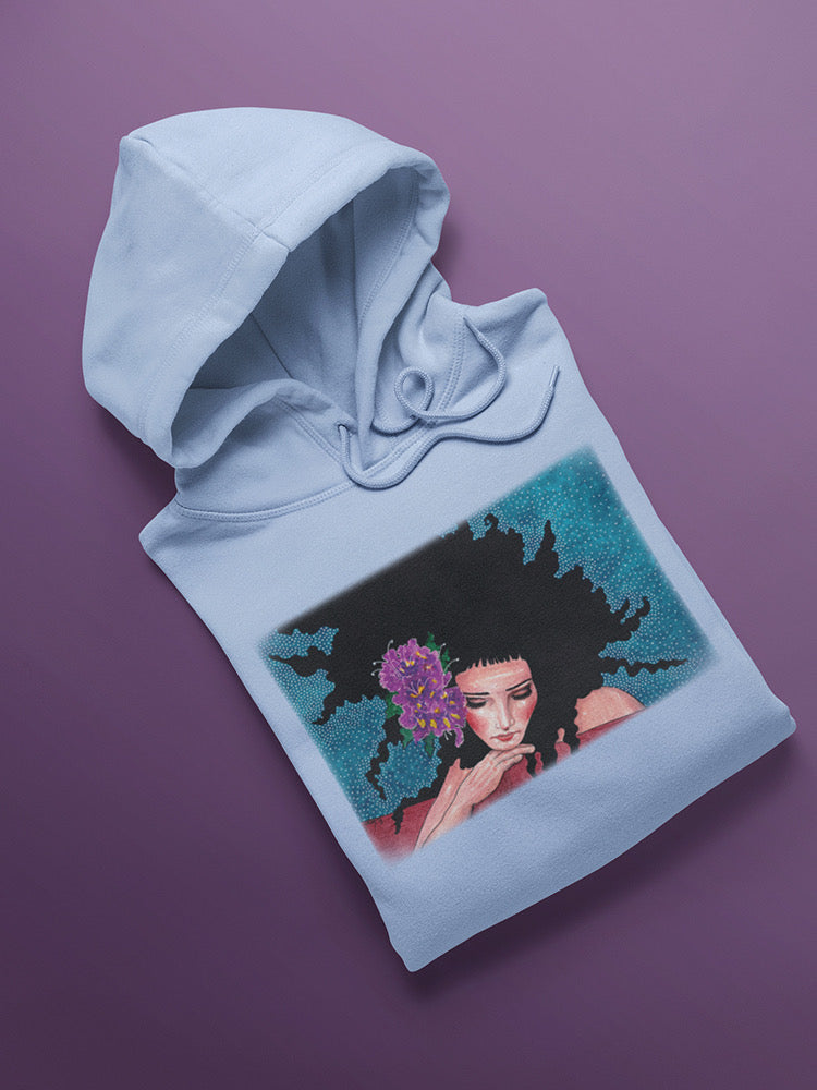Purple Flowers Woman Hoodie or Sweatshirt -Hulya Ozdemir Designs
