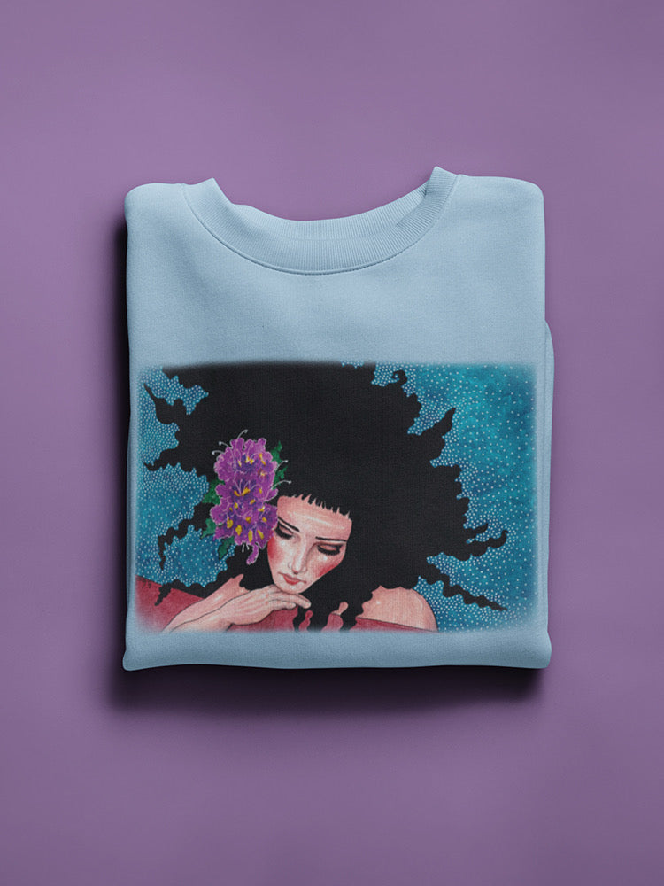 Purple Flowers Woman Hoodie or Sweatshirt -Hulya Ozdemir Designs