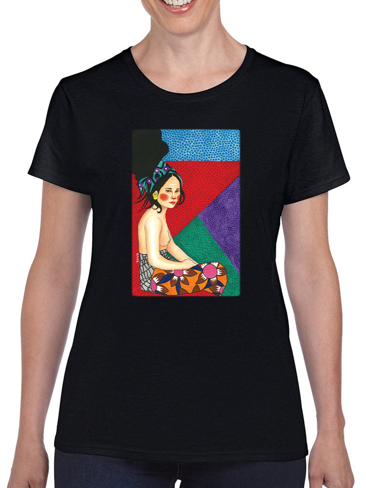 Shirtless Woman T-shirt -Hulya Ozdemir Designs