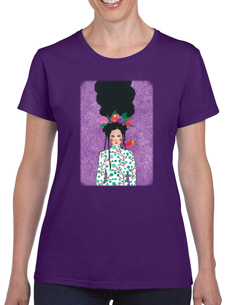 Beautiful Flower Woman T-shirt -Hulya Ozdemir Designs