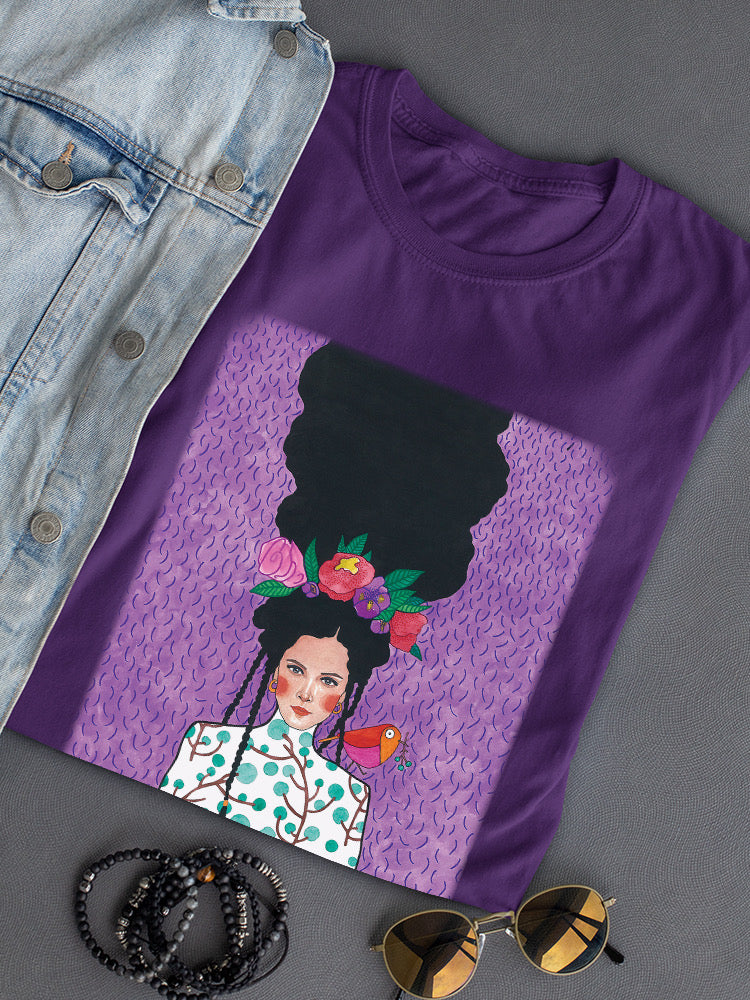 Beautiful Flower Woman T-shirt -Hulya Ozdemir Designs