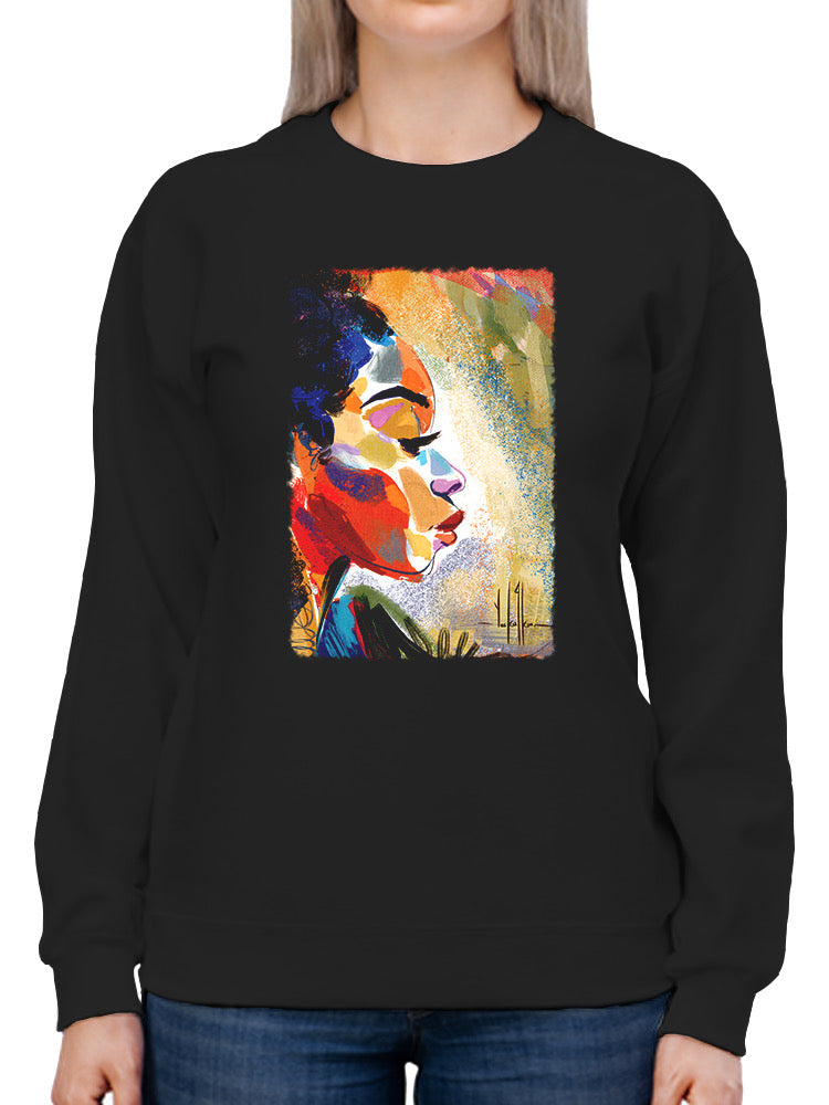 Woman's Watercolor Portrait Sweatshirt -David Coleman Jr Designs