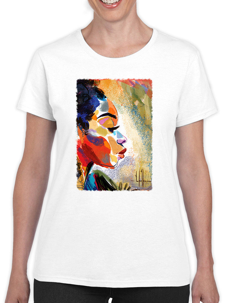 Woman's Watercolor Portrait T-shirt -David Coleman Jr Designs