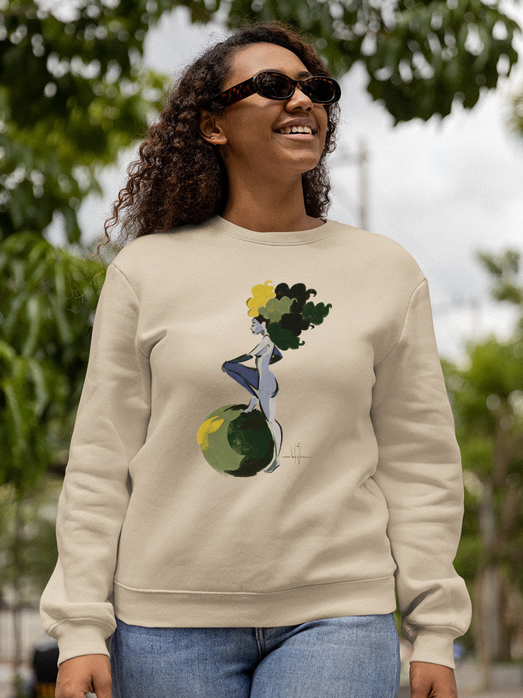 Woman And A Sphere Sweatshirt -David Coleman Jr Designs