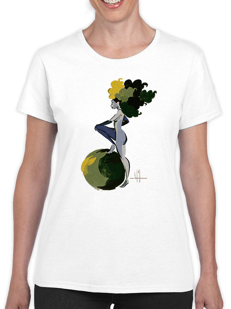 Woman And A Sphere T-shirt -David Coleman Jr Designs