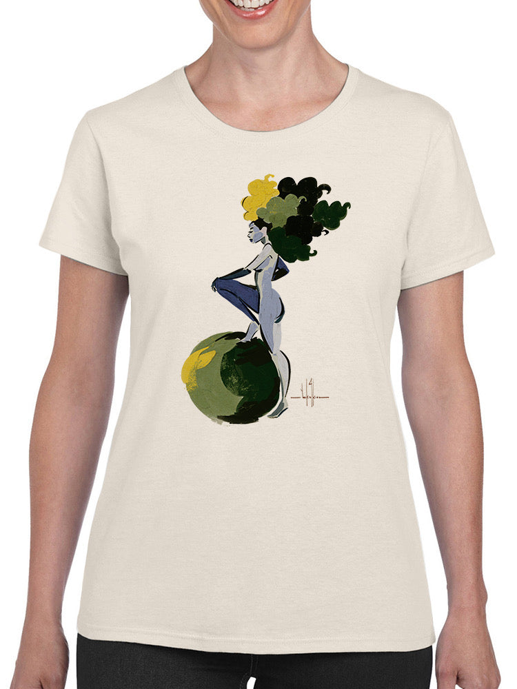 Woman And A Sphere T-shirt -David Coleman Jr Designs