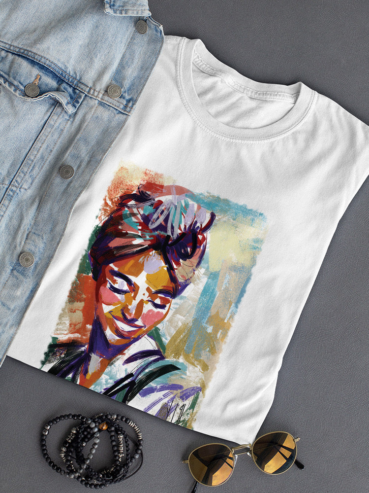 Smiling Woman Portrait T-shirt -David Coleman Jr Designs