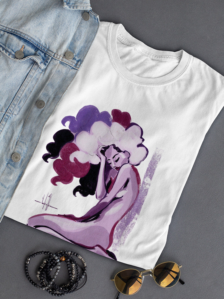 Long Haired Woman T-shirt -David Coleman Jr Designs