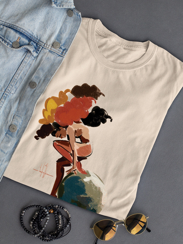 Woman On A Sphere T-shirt -David Coleman Jr Designs