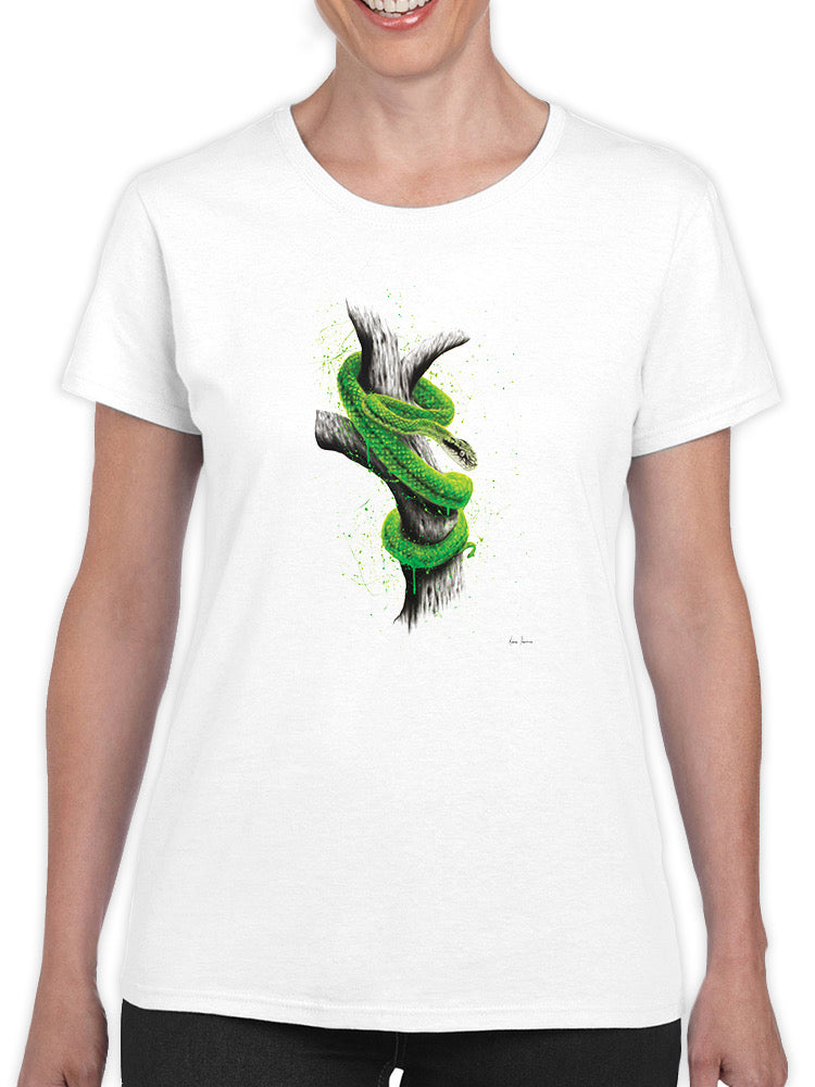 Snake Tangled On Branch T-shirt -Ashvin Harrison Designs