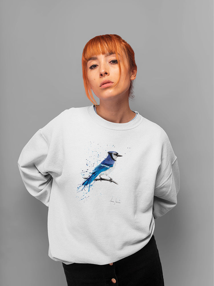 Blue Jay Bird Sweatshirt -Ashvin Harrison Designs