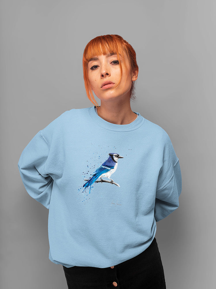 Blue Jay Bird Sweatshirt -Ashvin Harrison Designs