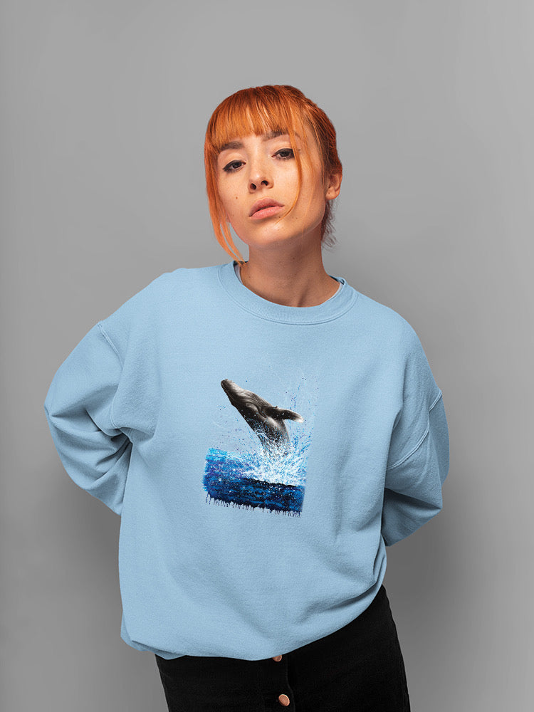 Jumping Whale Sweatshirt -Ashvin Harrison Designs