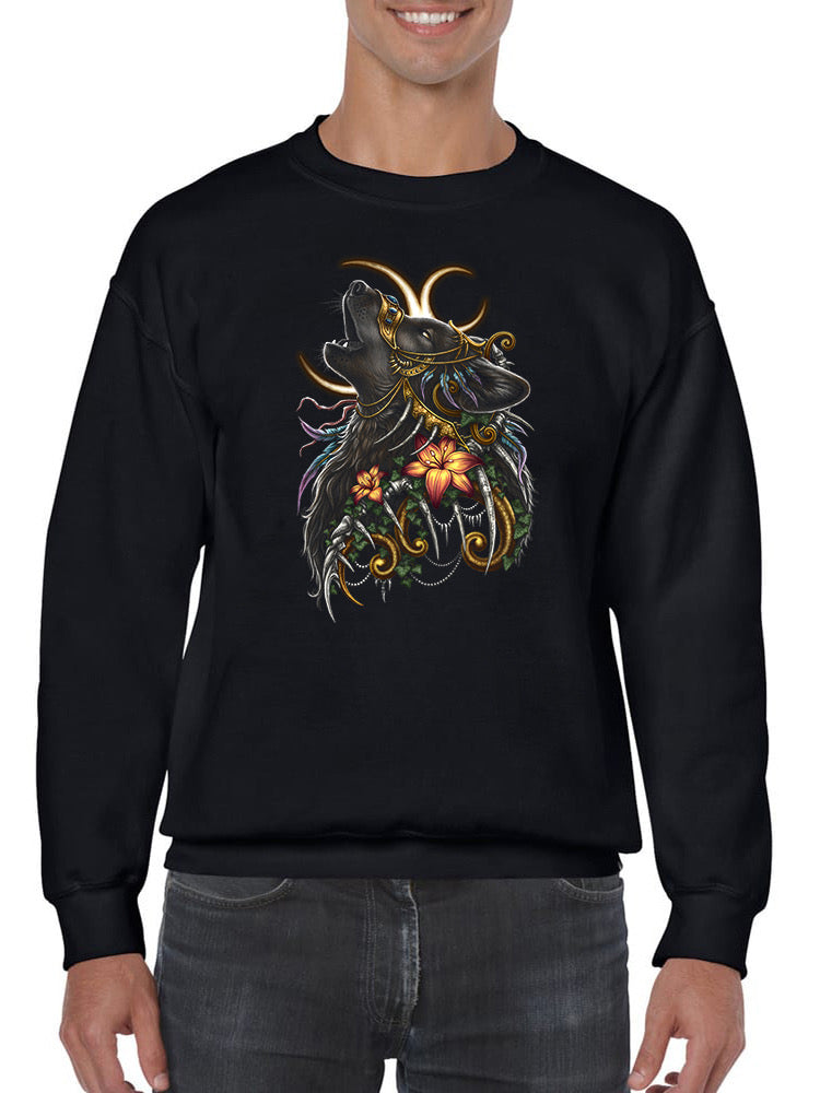 Howling Mystical Wolf Sweatshirt -Sarah Richter Designs