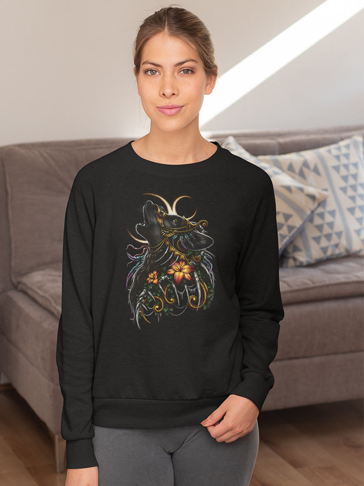 Howling Mystical Wolf Sweatshirt -Sarah Richter Designs