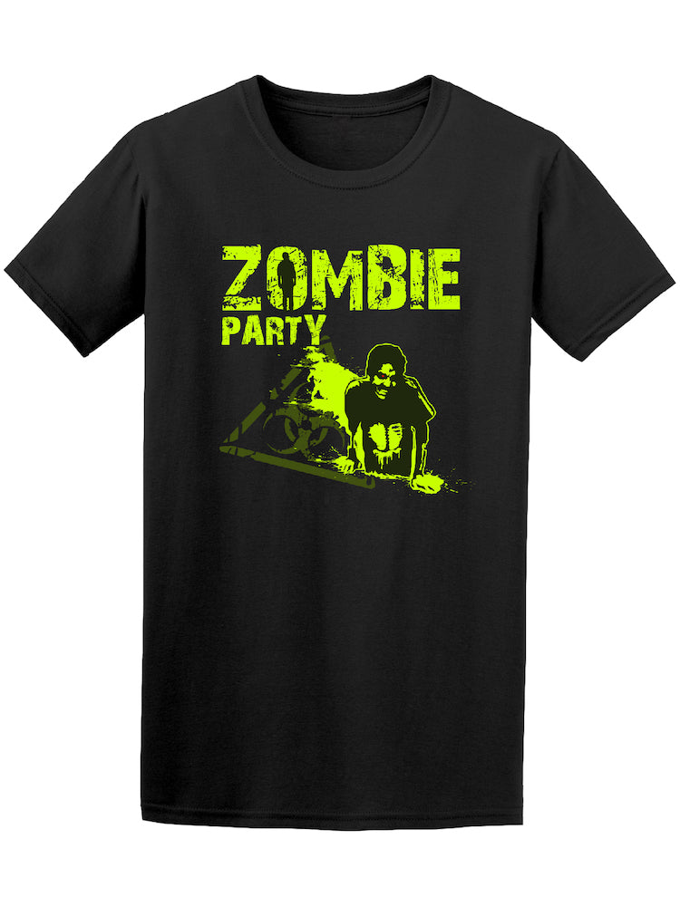 Zombie Party Poster Biohazard Sign Tee - Image by Shutterstock