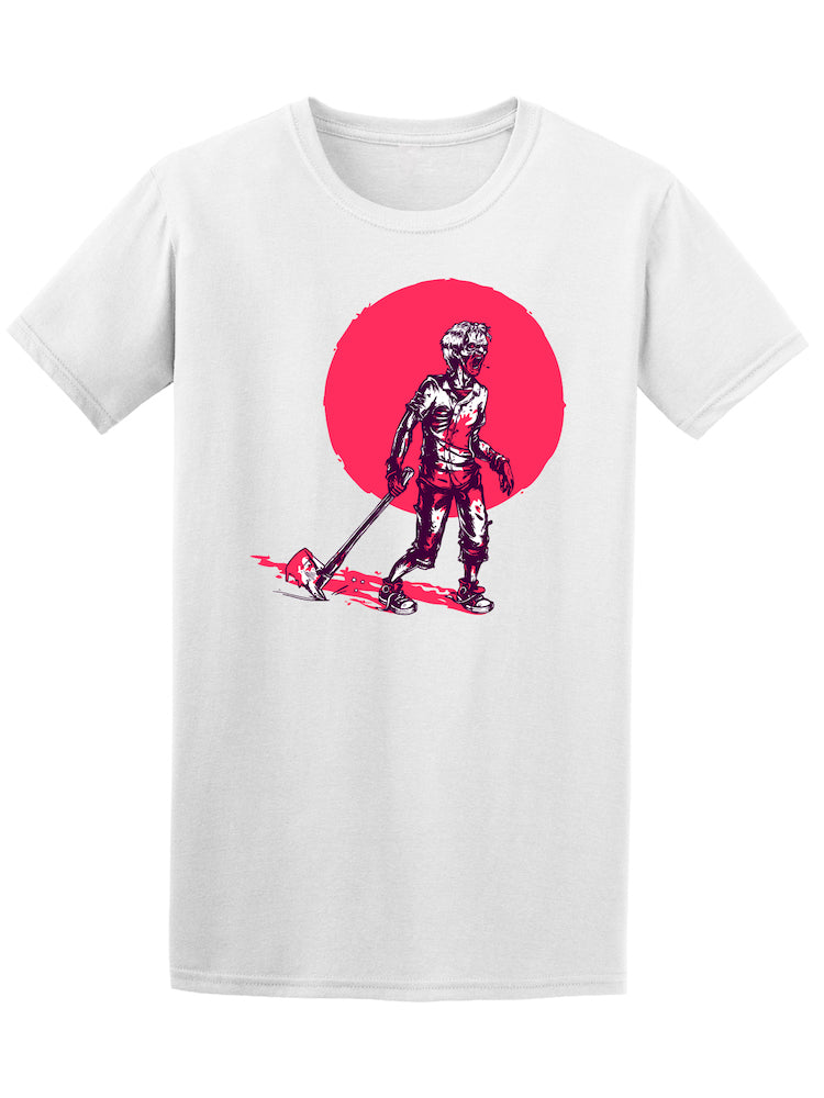 Zombie With Axe Graphic Tee - Image by Shutterstock