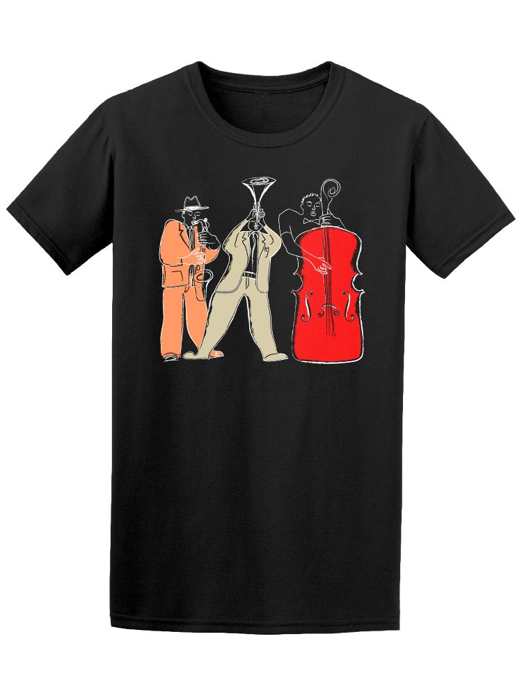 Music Jazz Band Illustration Tee Men's -Image by Shutterstock