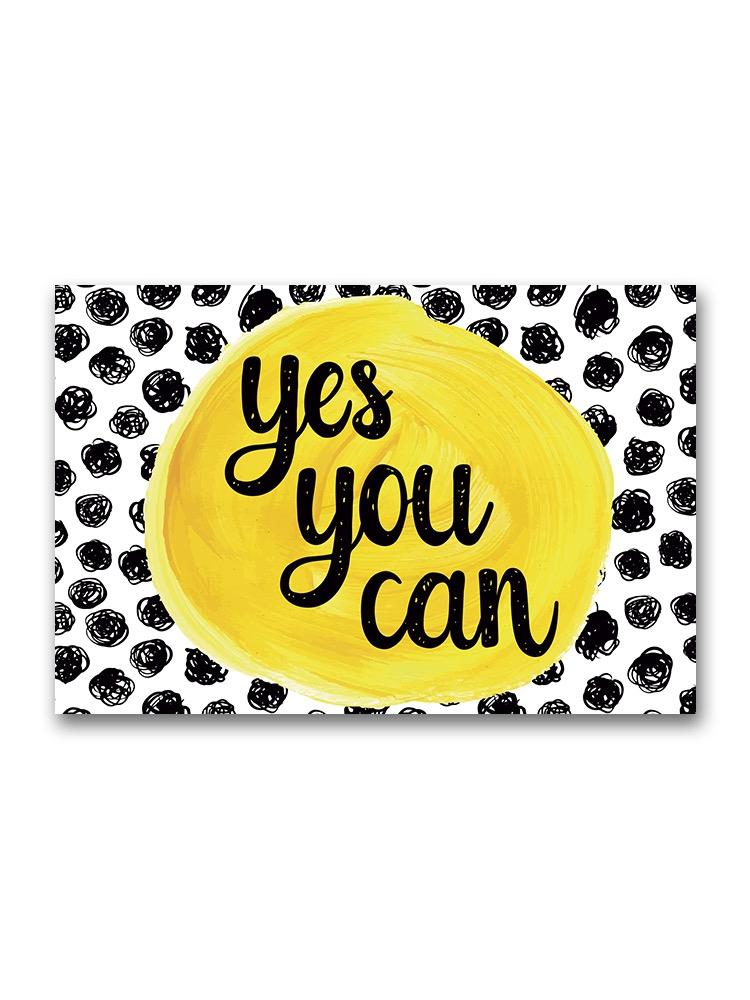 Yes You Can Motivation Design Poster -Image by Shutterstock