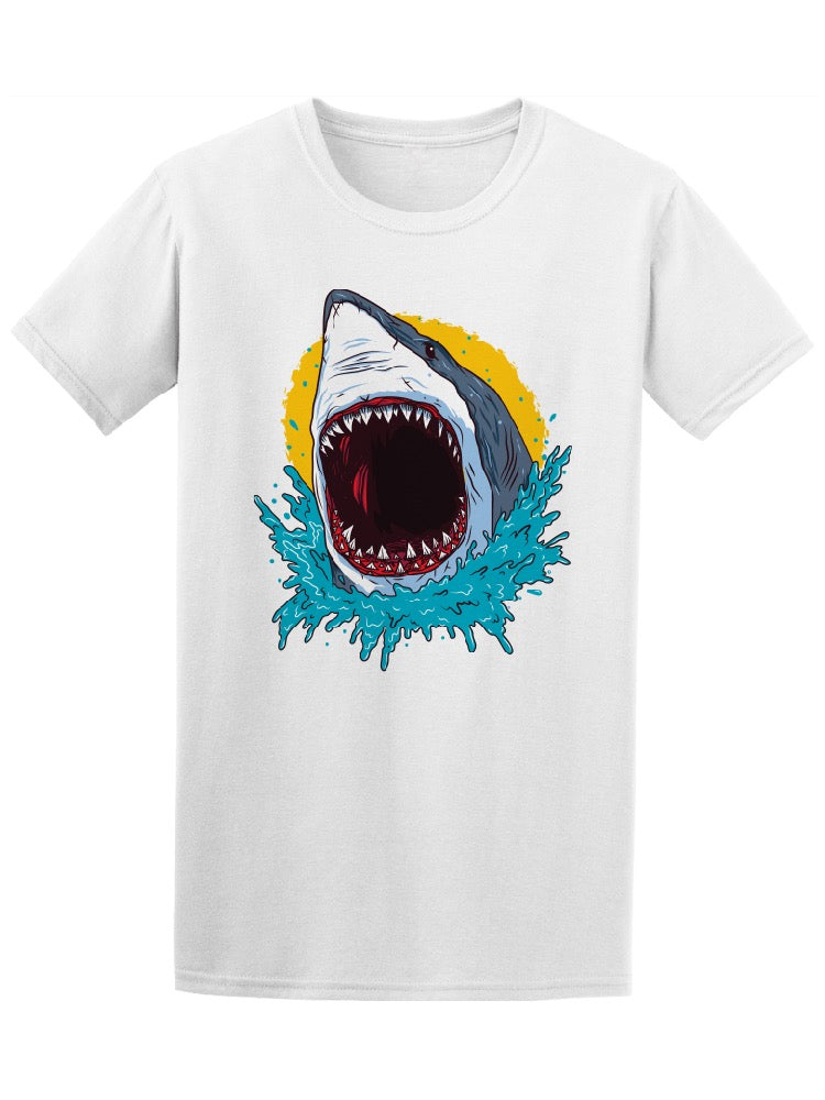 Shark Attack Drawing Men's Tee - Image by Shutterstock