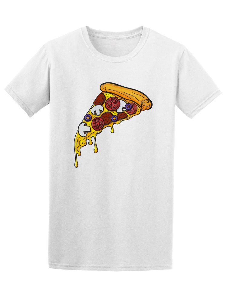 Pop Art Bright Colorful Pizza Tee Men's -Image by Shutterstock