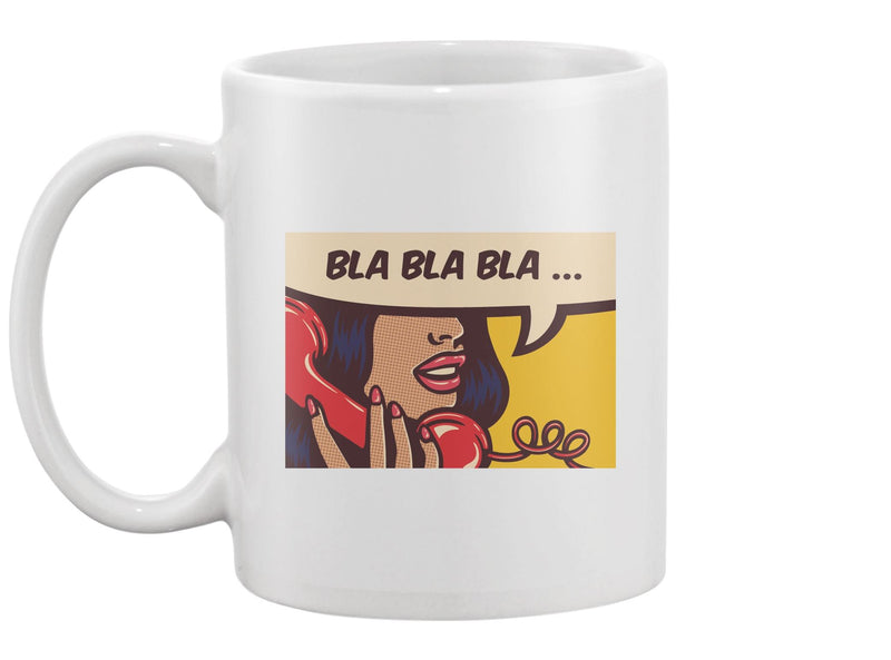 Bla Bla Bla Vintage Comic Style Mug -Image by Shutterstock