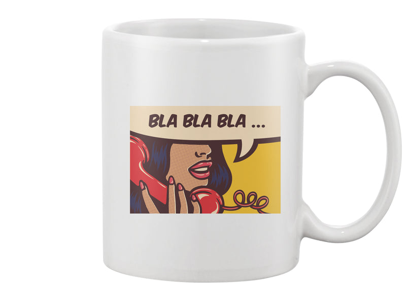 Bla Bla Bla Vintage Comic Style Mug -Image by Shutterstock