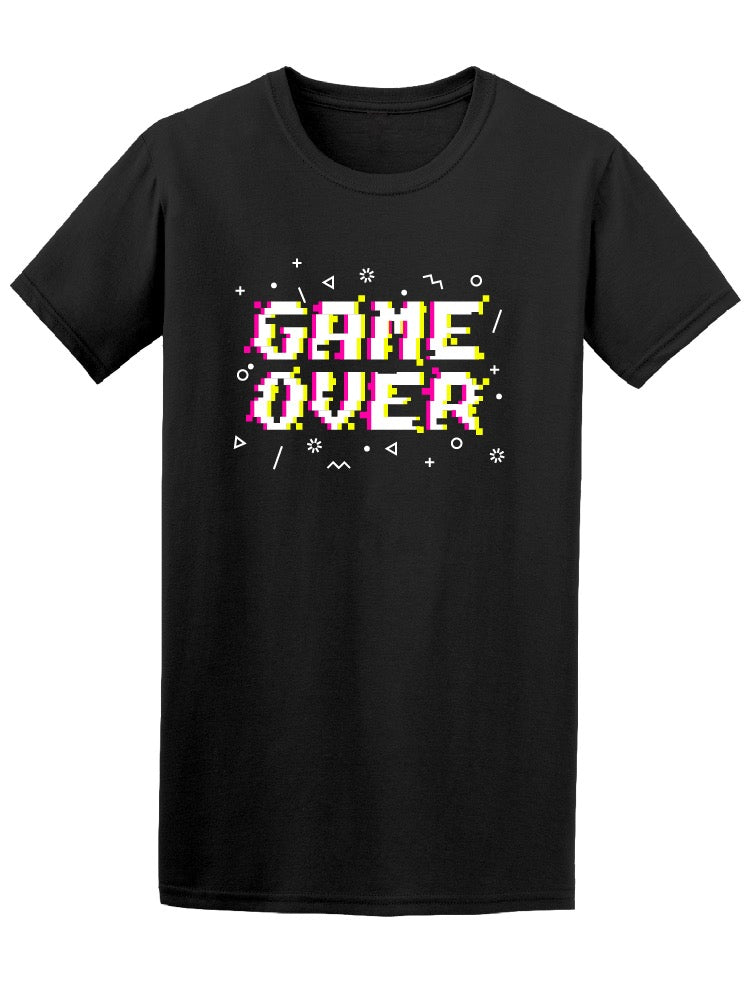 Game Over Pixelated Retro Quote Tee Men's -Image by Shutterstock