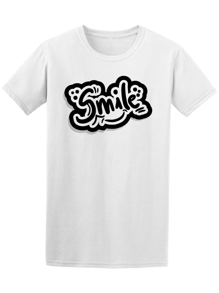 Smile Graffiti Sticker Tee Men's -Image by Shutterstock