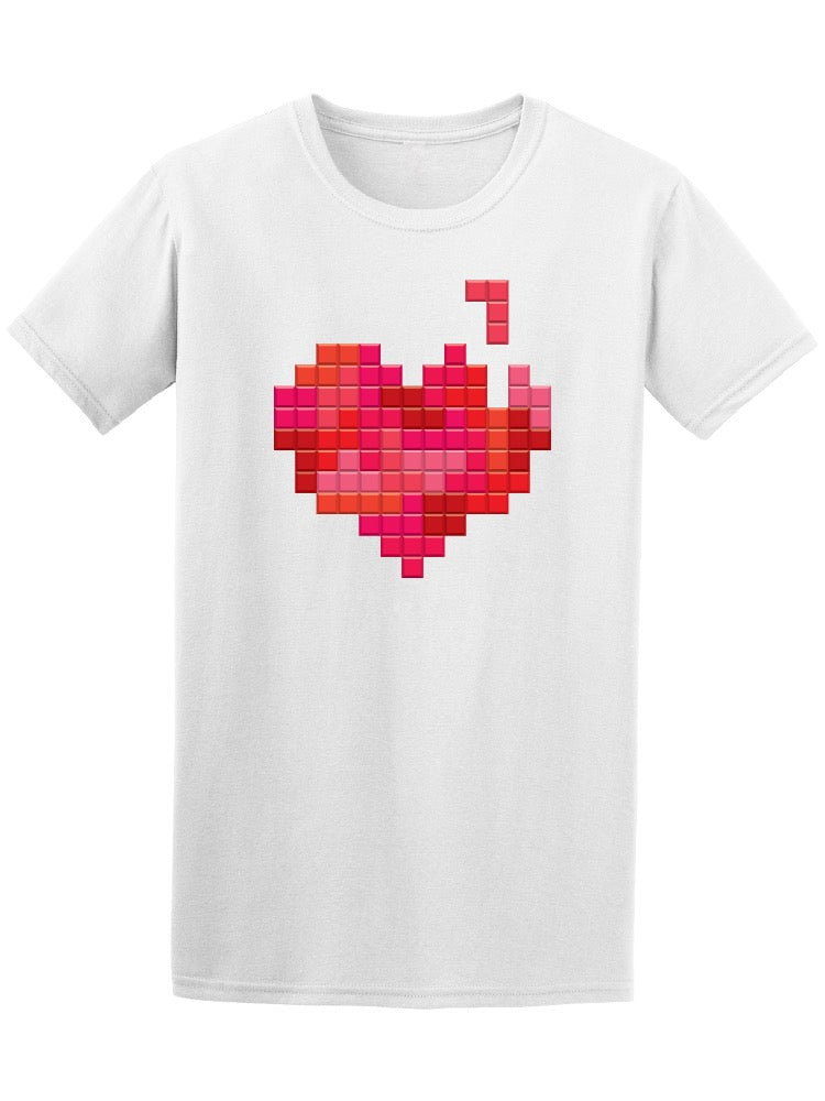 Retro Vintage Pixel Game Heart Tee Men's -Image by Shutterstock