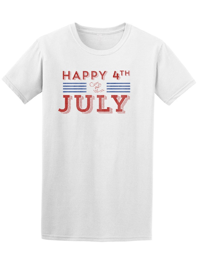 Happy 4Th Of July Red Blue Tee Men's -Image by Shutterstock