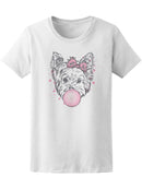 Cute Puppy Yorkshire Terrier Yorkshire Terrier With A Bow And Inflated Che