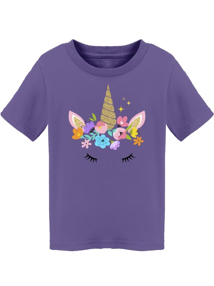Cute Unicorn, Floral Wreath Tee Toddler's -Image by Shutterstock