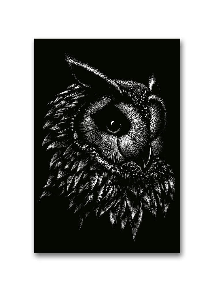 Dark Owl Portrait Poster -Image by Shutterstock