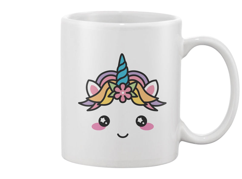 Kawaii Unicorn Face Mug -Image by Shutterstock