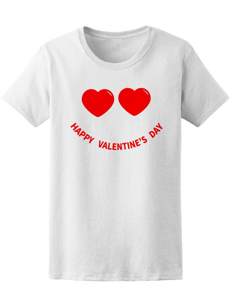 Happy Valentine's Day And Hearts Tee Women's -Image by Shutterstock