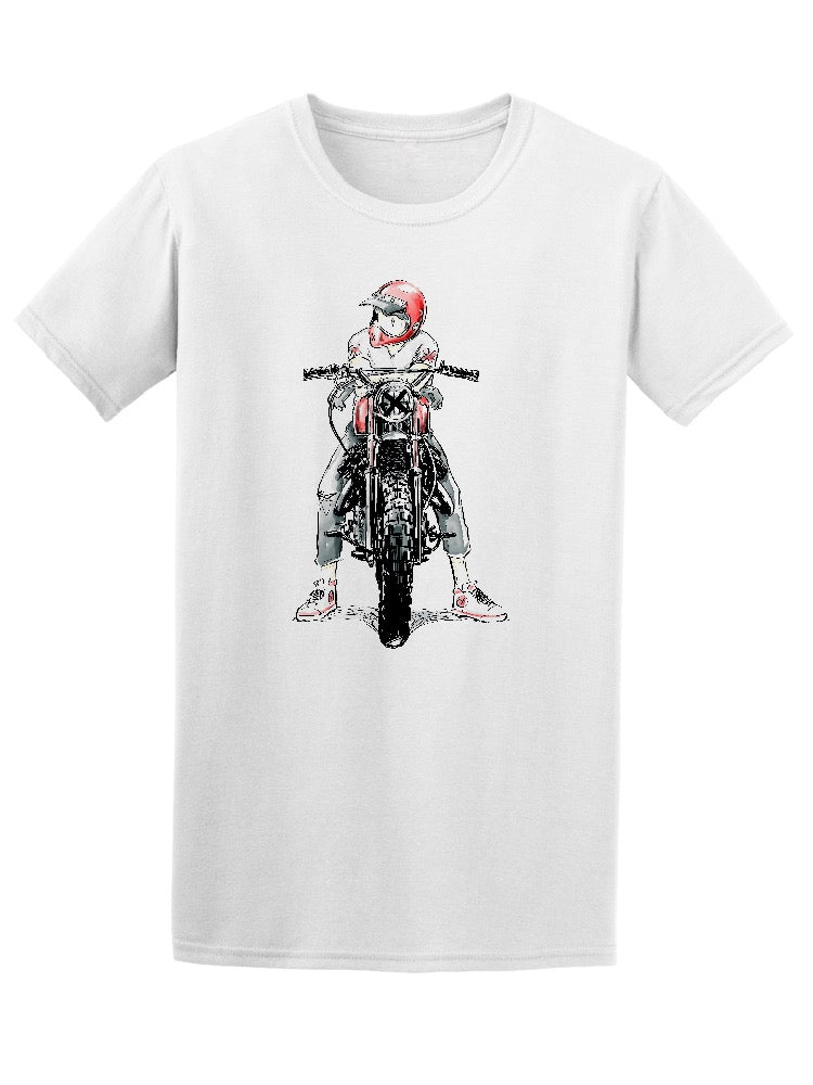 Boy Riding Motorcycle Tee Men's -Image by Shutterstock