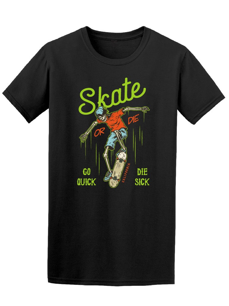 Skeleton Hipster Skater  Tee Men's -Image by Shutterstock