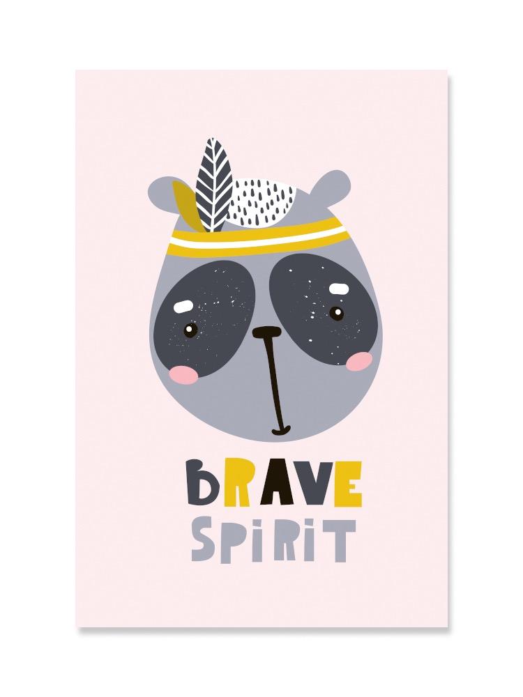 Cute Panda Face: Brave Spirit Poster -Image by Shutterstock