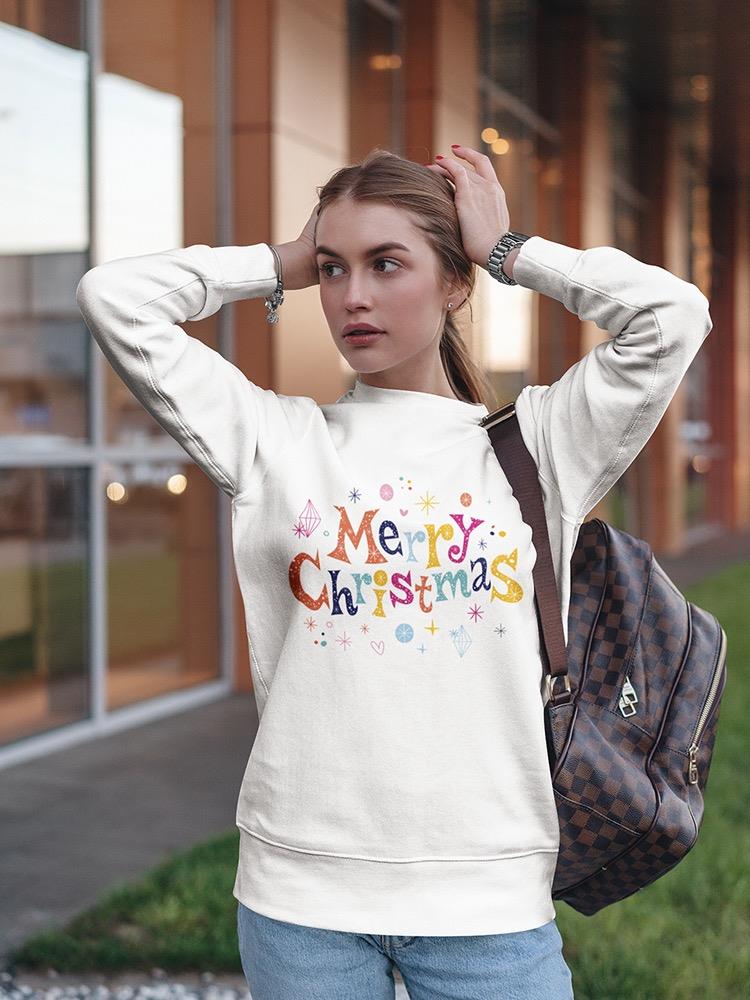 Merry Christmas Greeting . Sweatshirt Women's -Image by Shutterstock