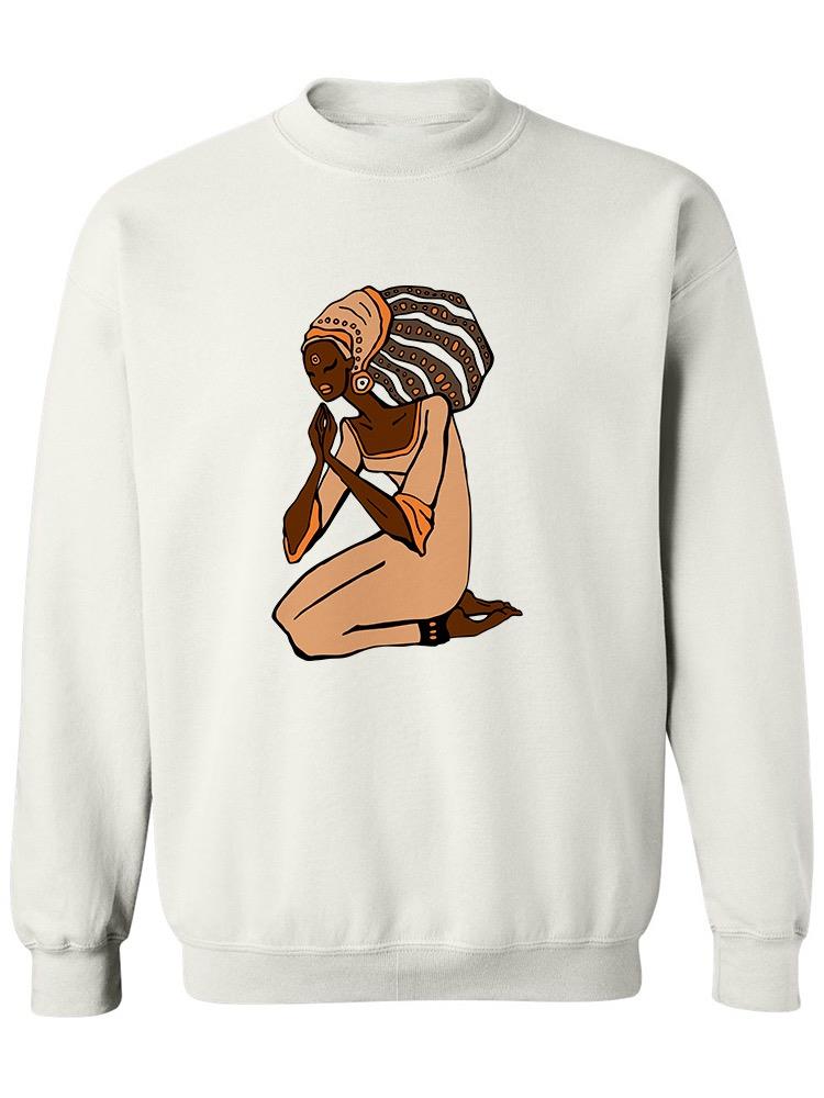 African American Girl Meditating Sweatshirt Women's -Image by Shutterstock
