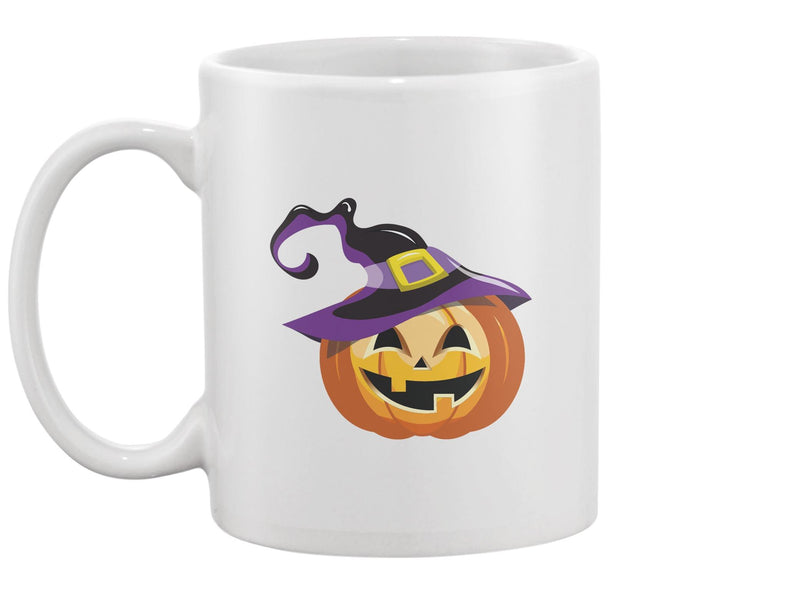 Pumpkin Wearing Witch Hat Design Mug -Image by Shutterstock