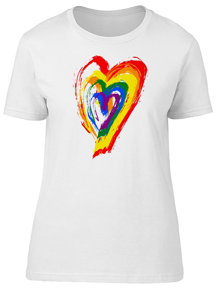Lgbt Rainbow Heart, Pride, Love Tee Men's -Image by Shutterstock
