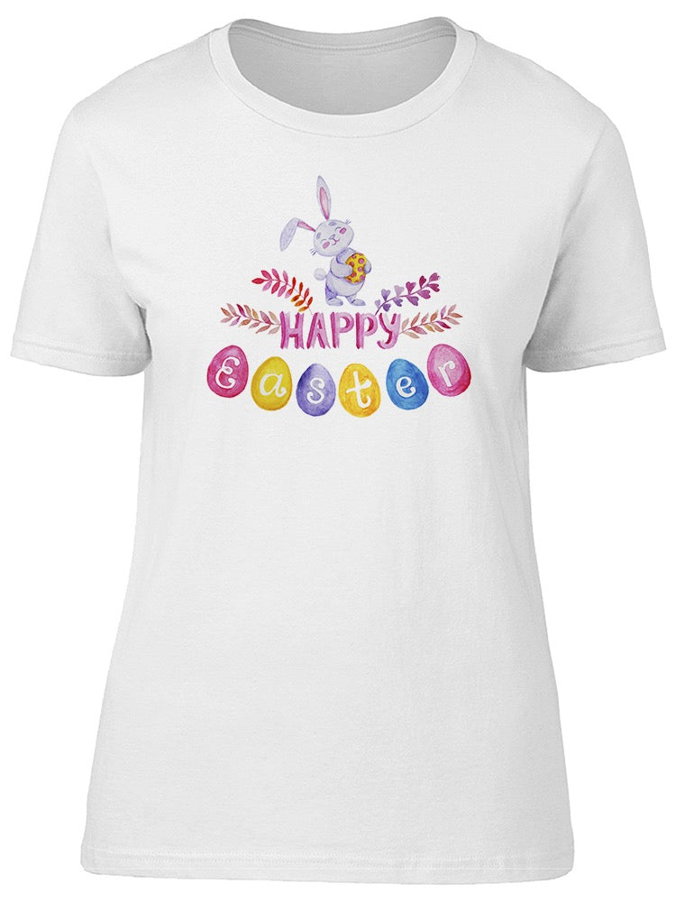 Happy Easter Bunny With An Egg  Tee Women's -Image by Shutterstock