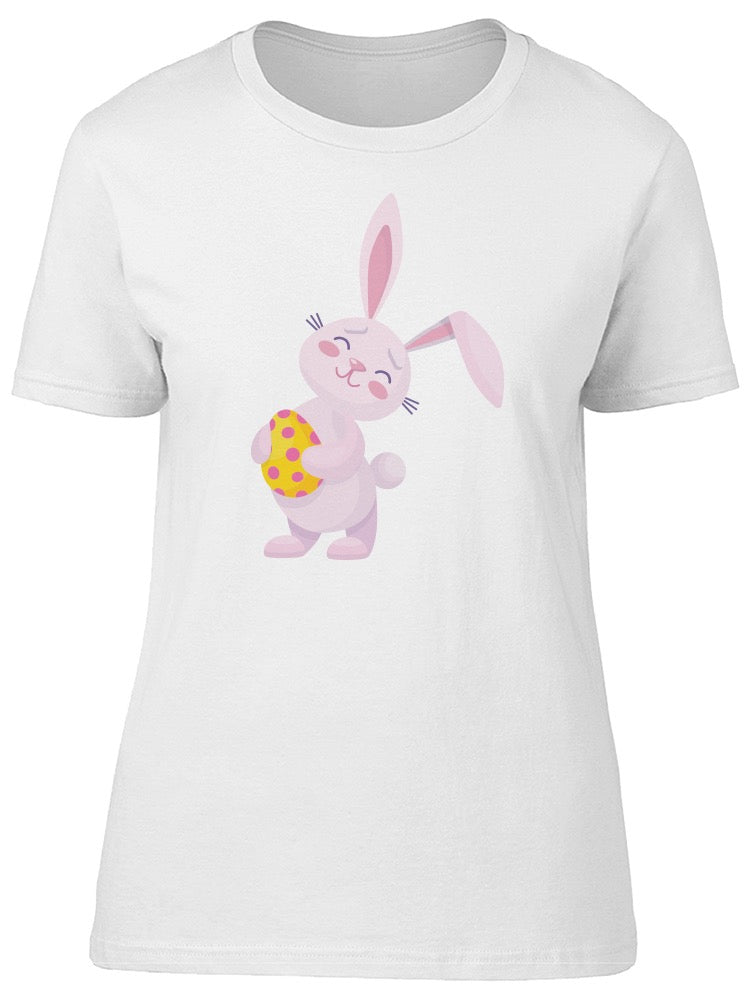 Pink Easter Bunny With An Egg Tee Women's -Image by Shutterstock