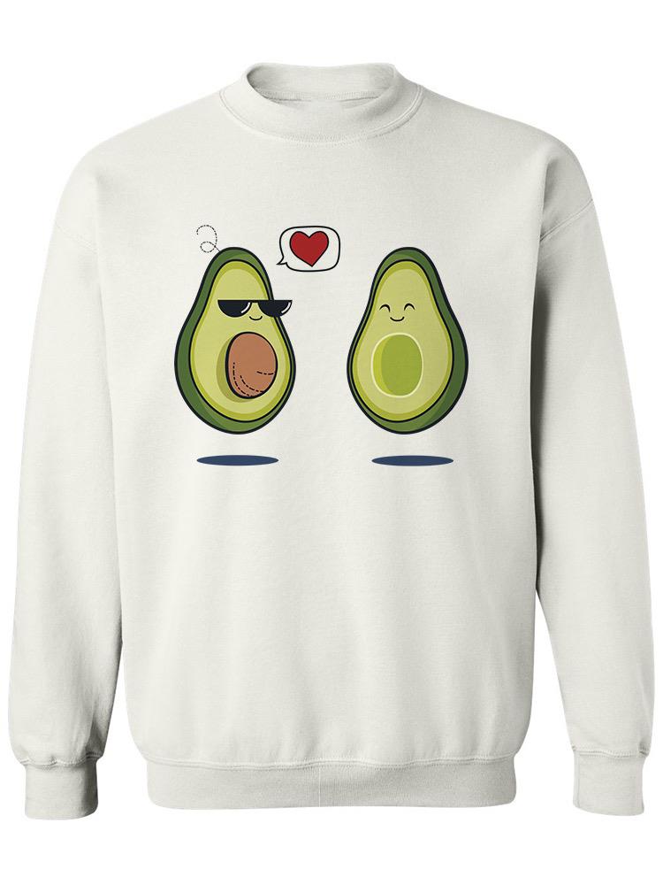 Avocado Halves Flirting Sweatshirt Women's -Image by Shutterstock